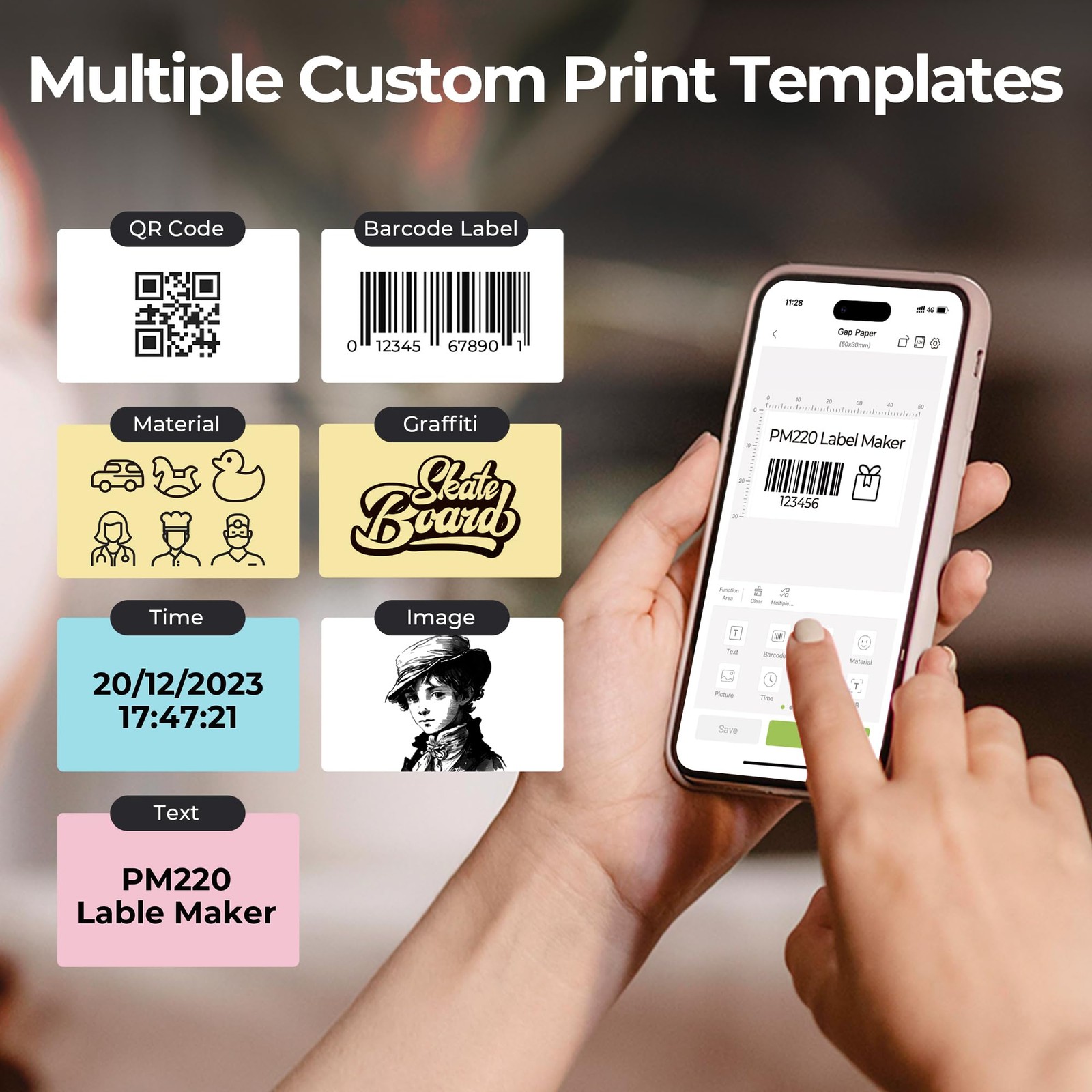 2 Inch Khaki Thermal Labels for Nelko PM220 150 Labels Per Roll Heavy Duty