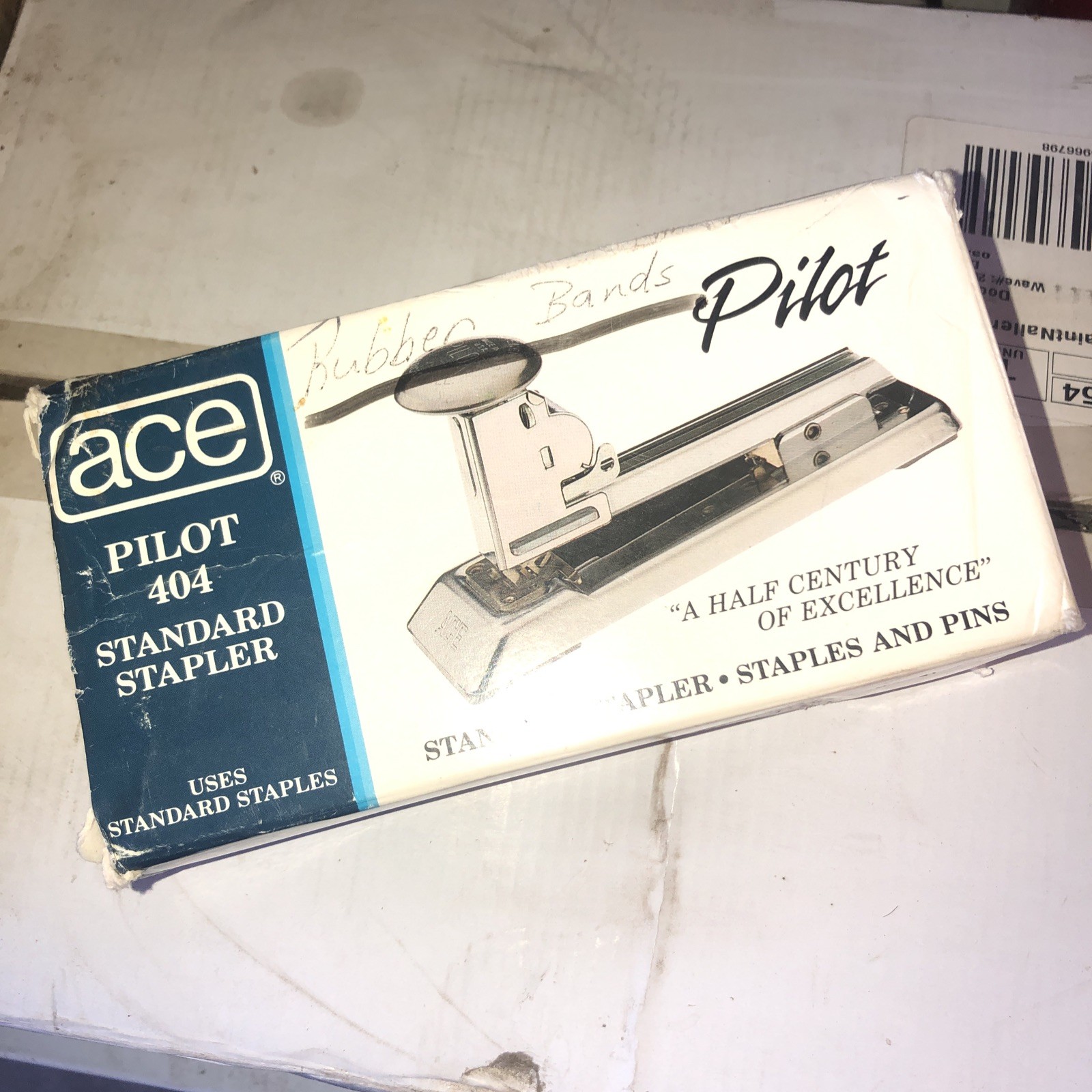 VINTAGE Stapler-Tacker by ACE Fastener Corp Pilot No 404 ORIGNAL BOX