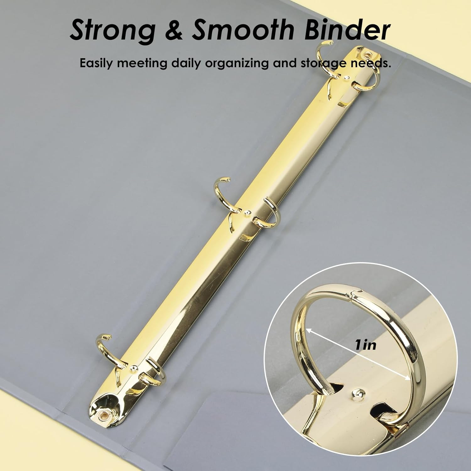EOOUT 6 Pack 3 Ring Binders 1 inch, Three Round Ring 1” Binders with 2 Pockets