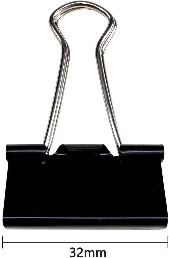 40Pcs Medium Binder Clips 1.25 Inch Black Paper Clamps Office School Supplies…