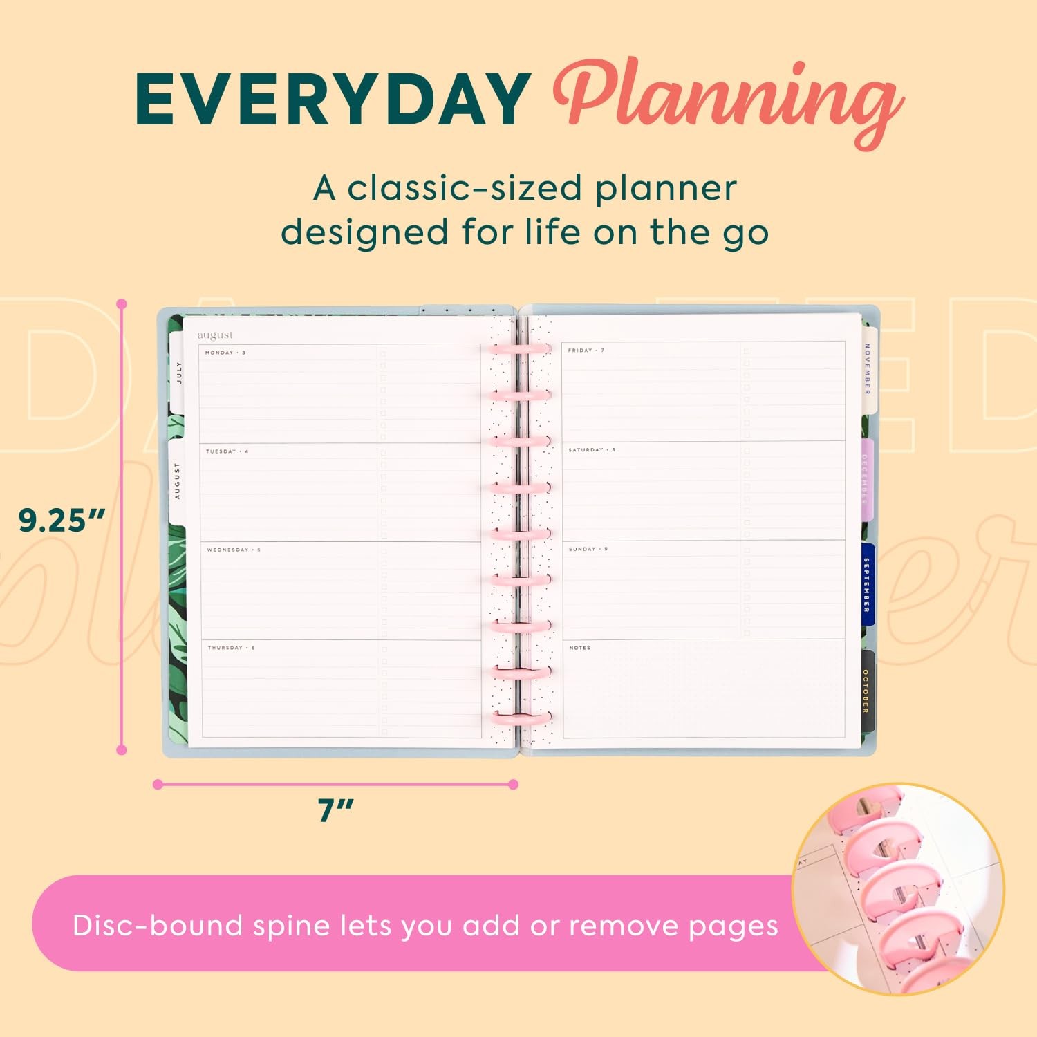 Happy Planner Disc-Bound Planner July 2026–June 2027, Includes 3 Extra Months…