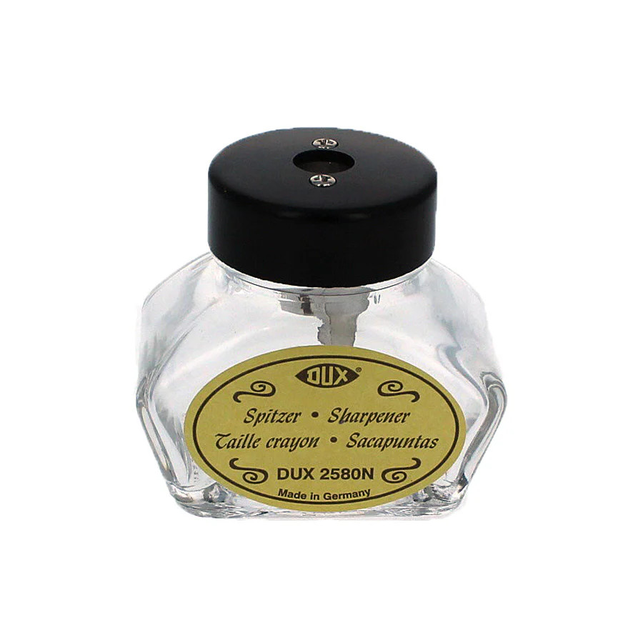 DUX #2580 Glass Inkwell Pencil Sharpener, Clear