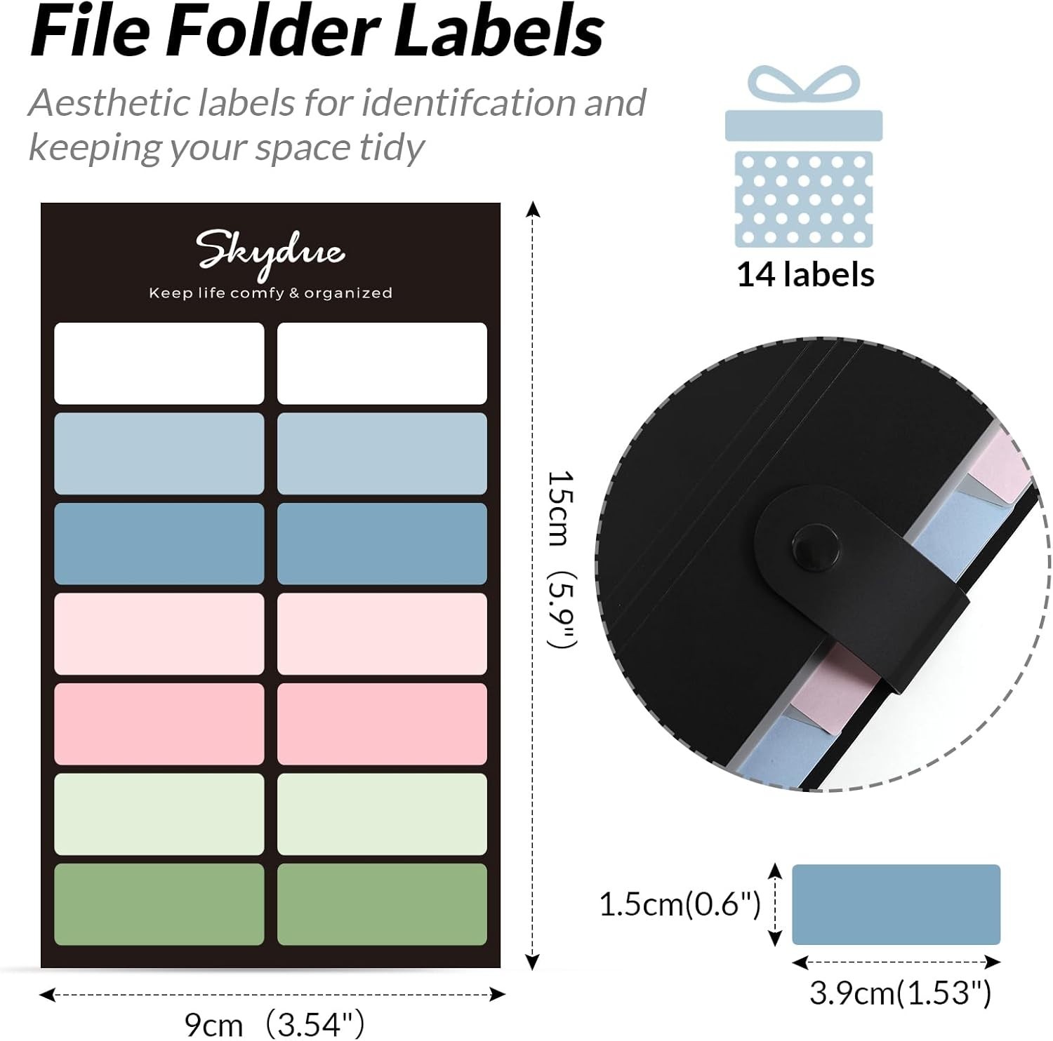Polypropylene File Organizer for A4 and Letter Size with Durable Snap Closure
