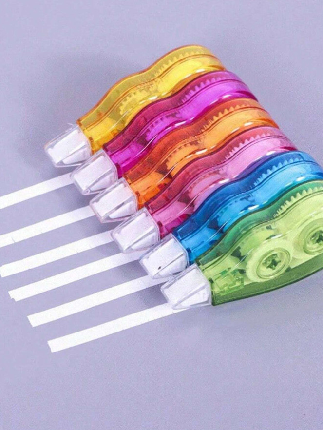 6 pcs Correction Tape Set Easy Instant White-Out for School & Office Use