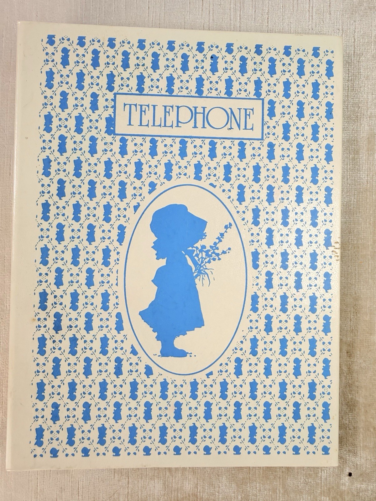 Vintage Holly Hobbie Blue And White Binder Telephone Book Unused 9×6.5 A-Z