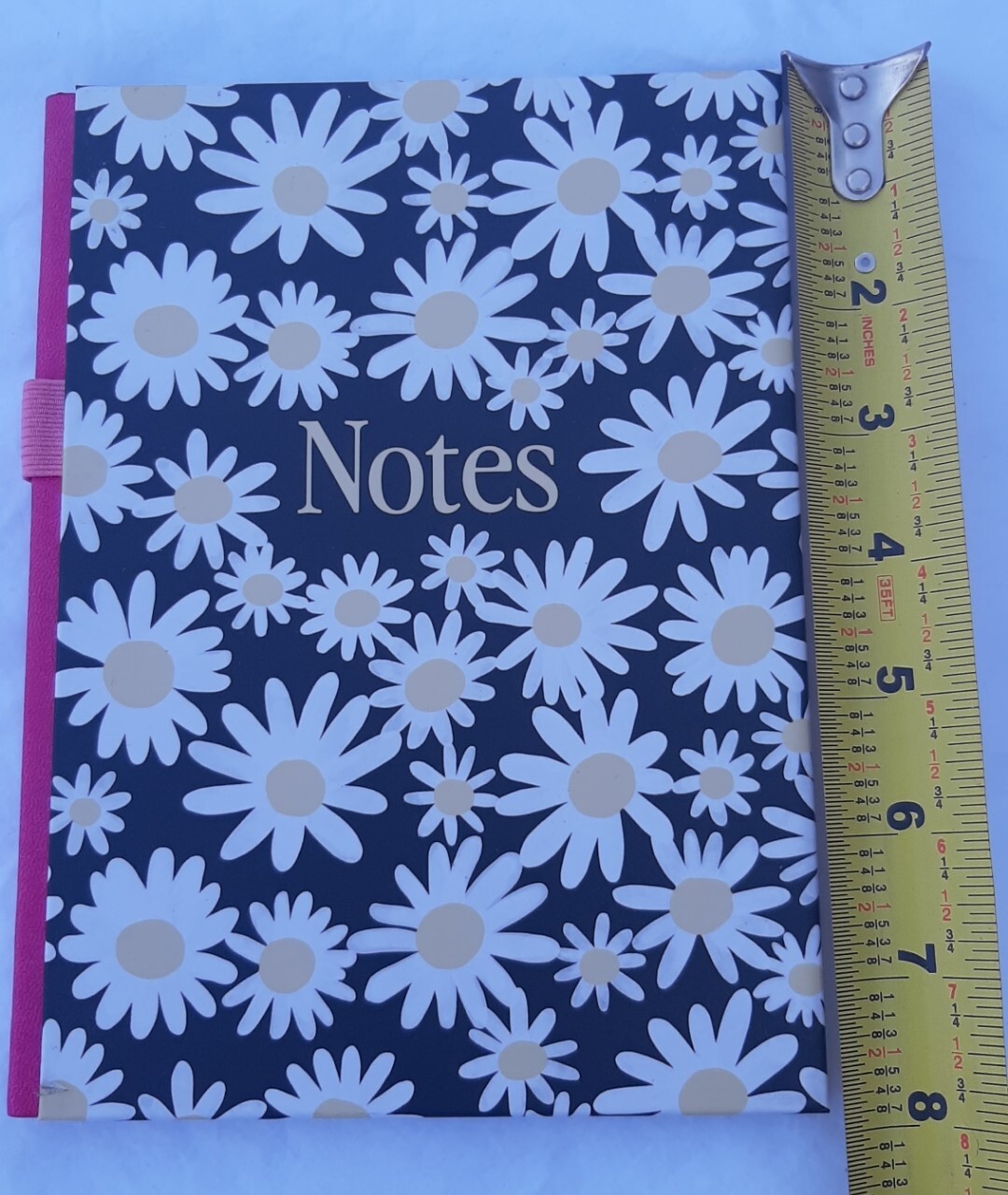 Lot of 4 – Hardcover Daisy Journal 120 Pages – Page Keeper Ribbon & Pen Holder
