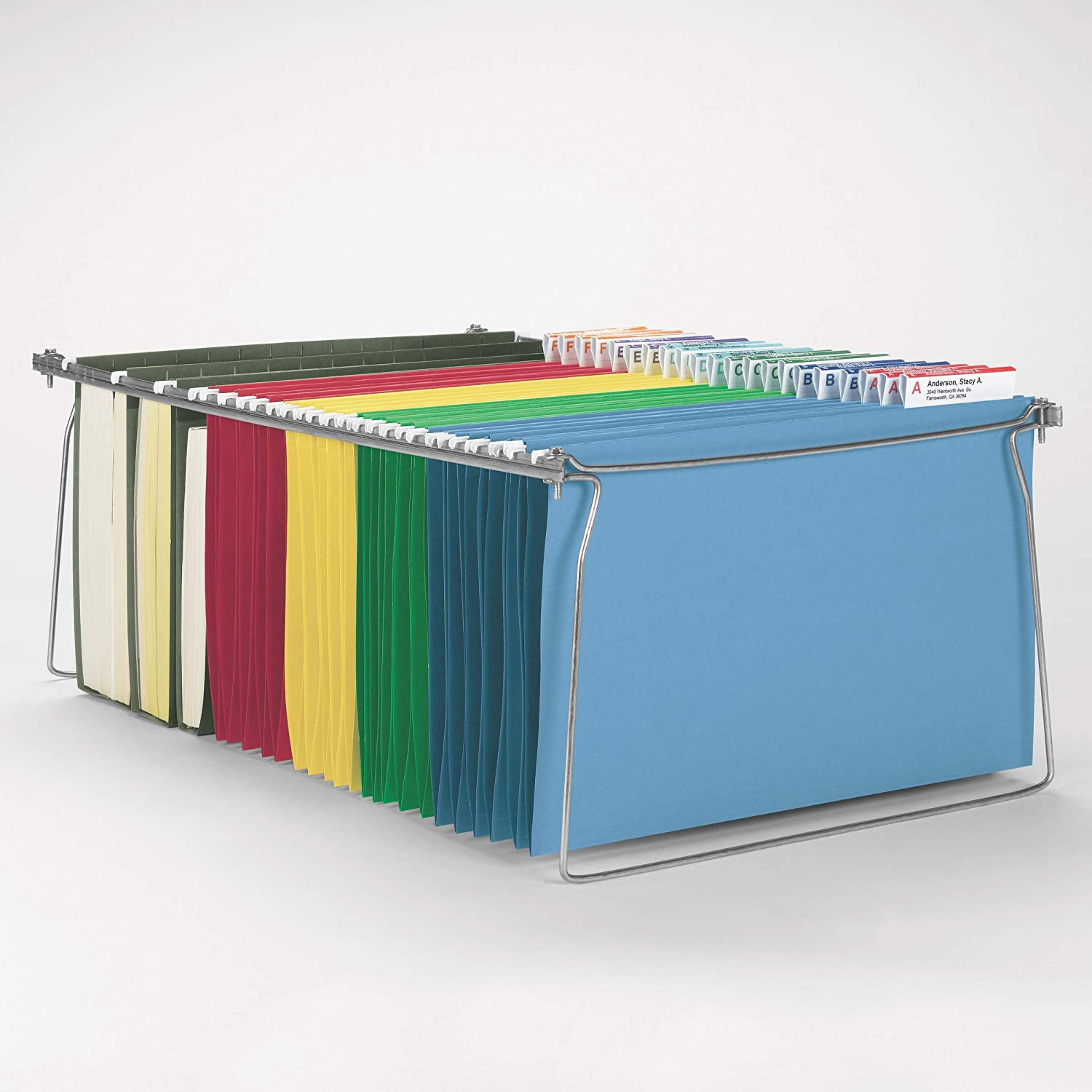 2 per Pack Steel Hanging File Folder Frame Legal Size Adjustable Length Gray NEW