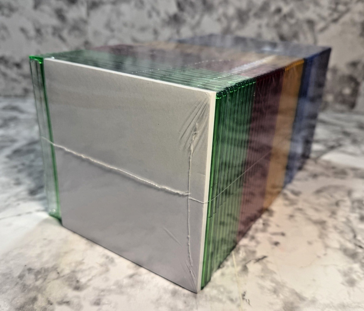 50 Multi-Color SLIM CD DVD Hard Case Storage Jewel Box Lot New Sealed 5.5″x4.75″