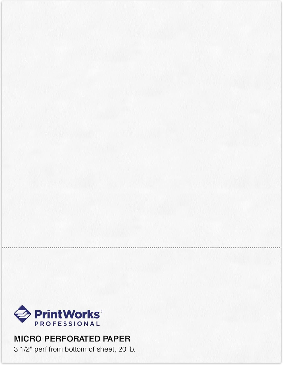 Professional 3 1/2″ Horizontal Perforated Paper 8.5” X 11” – Perfect for W-2, 10