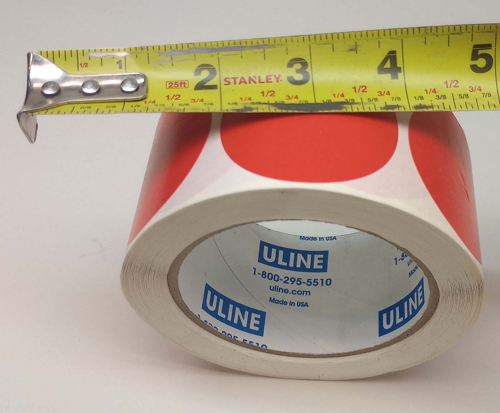 ULINE S-1176Red Blank Inventory Circle Labels Red 2″ (Pack of 1500)