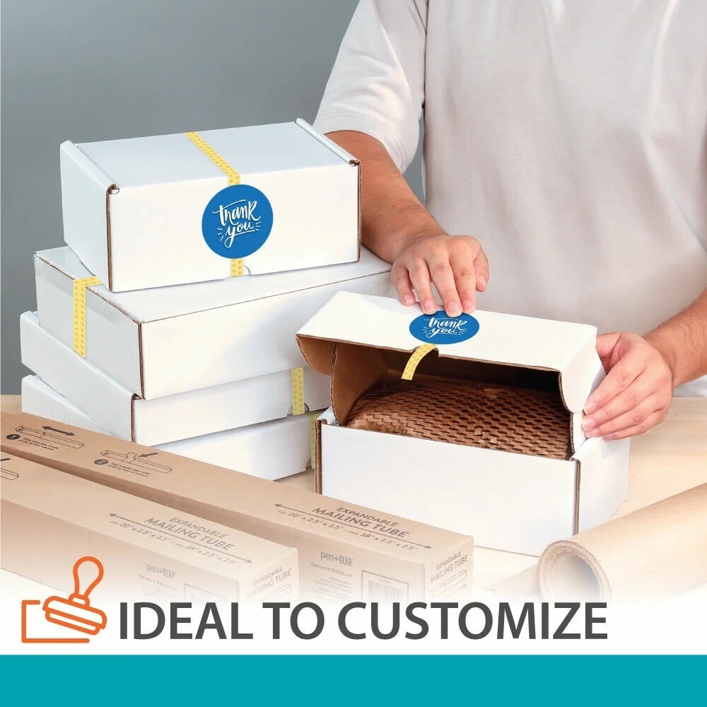 Tuck-Top Shipping Boxes, 9 in. L x 6 in. W x 4 in. H, White, 30-Count Case