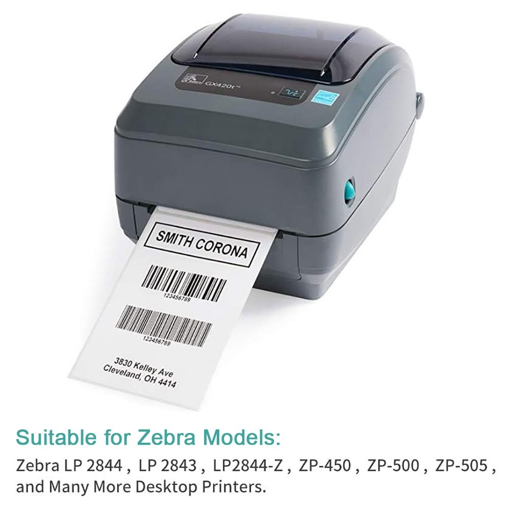 2 – 20 Rolls 4″x6″ Direct Thermal Shipping Labels 450/Roll For Zebra 2844 Eltron