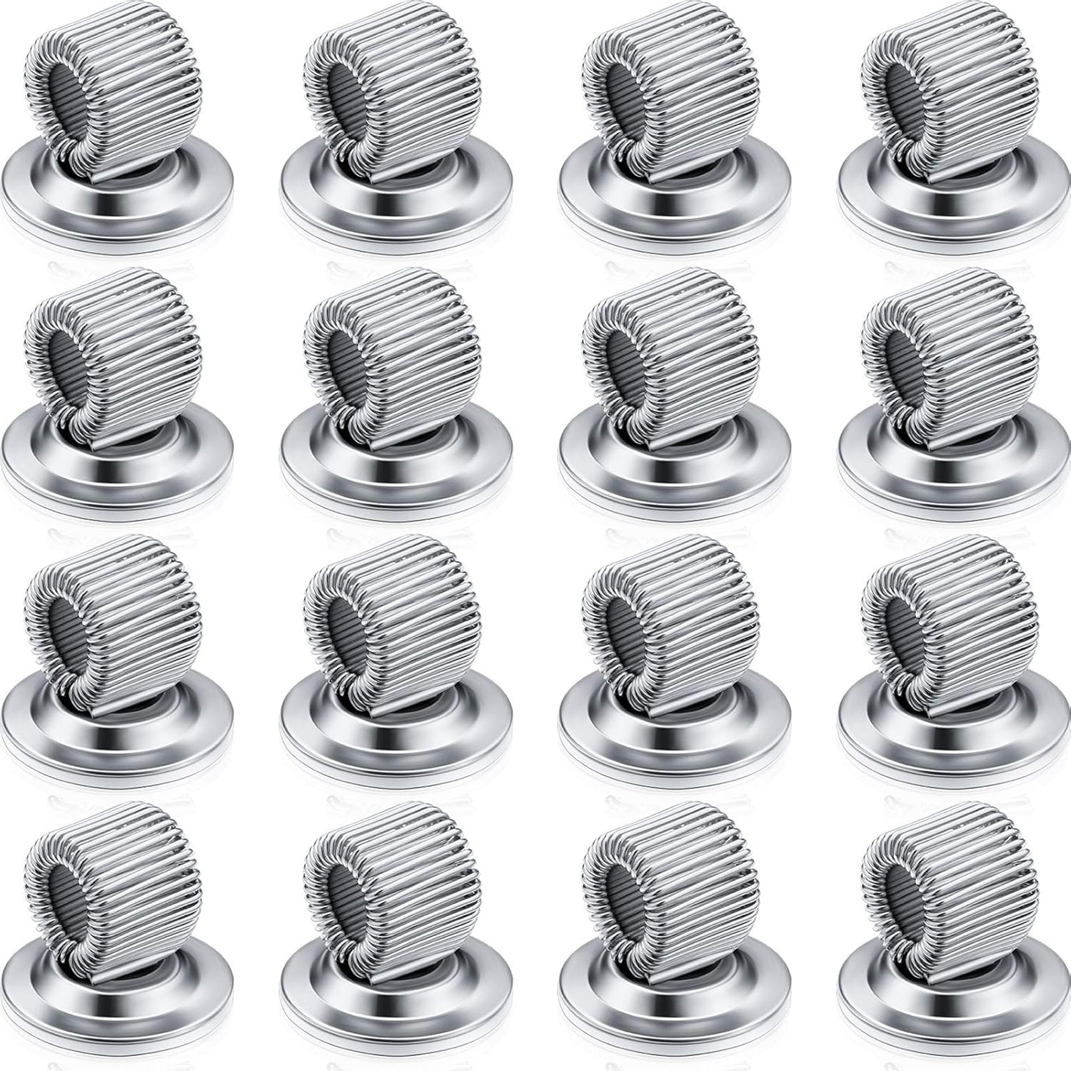 Outus 16 Pcs Silver Pen Holder Clips Manganese Steel Pen Holder Self Adhesive