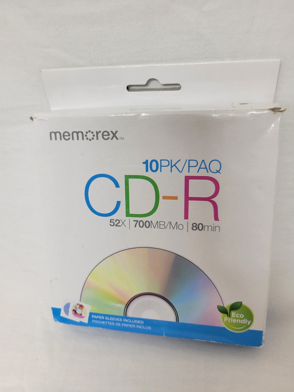 Memorex DVD CD-R 10 Pk Blank Discs open box contains 9 discs