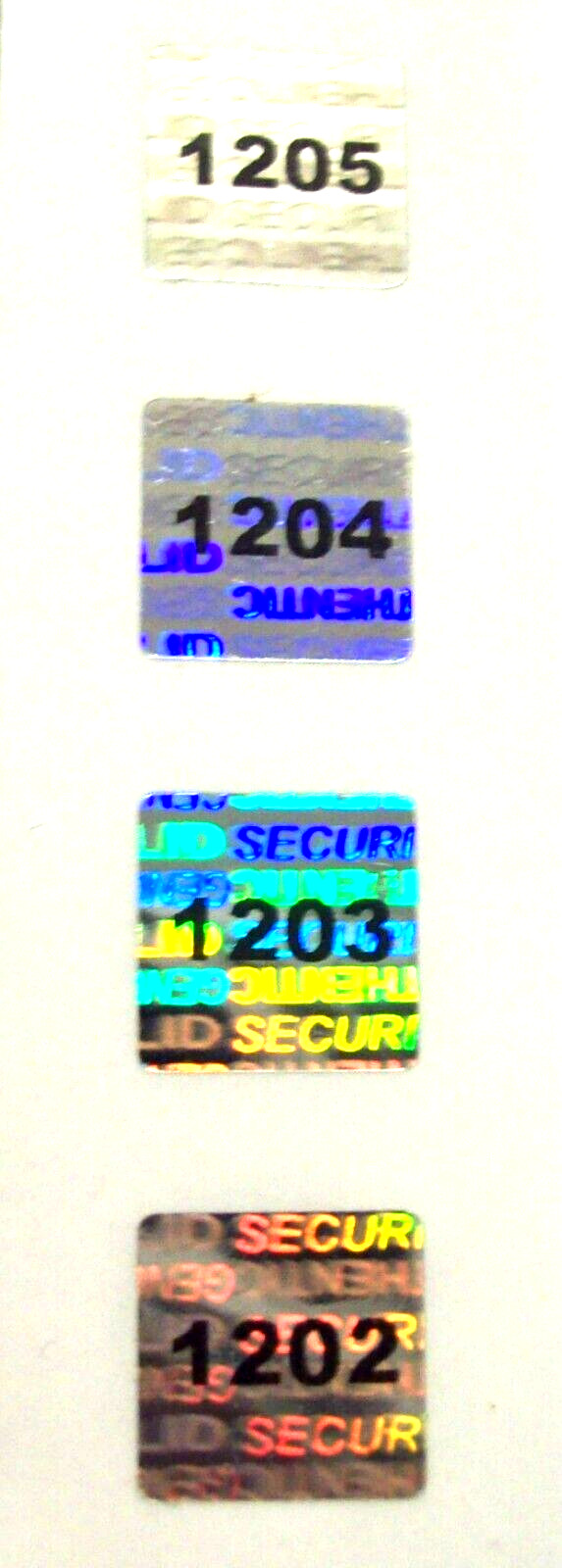 SV12c 1000 Customized 12 mm SVAG SQ Security Hologram Stickers Tamper Evident