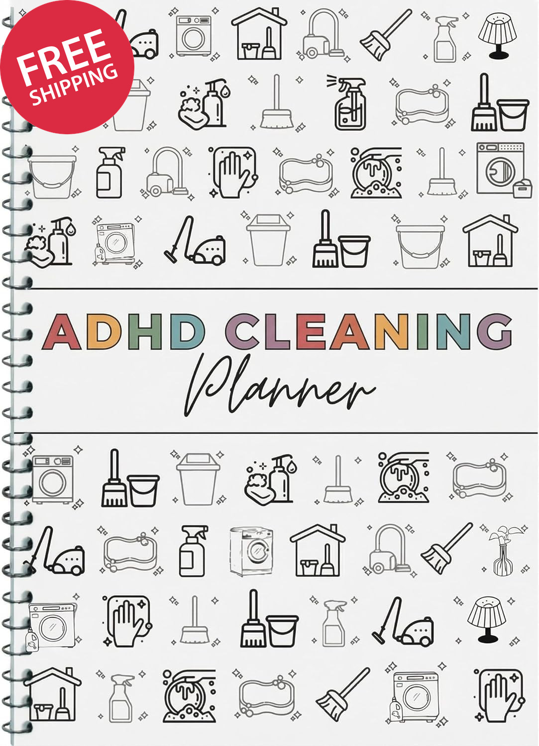 ADHD Cleaning Planner,Adhd Planner, Reusable Adhd Cleaning and Organizing Planne