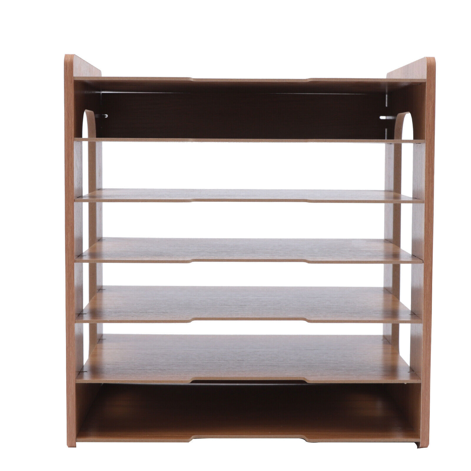 Wood Desktop Organizer Paper File Holder For Home & Office Document Storage Rack