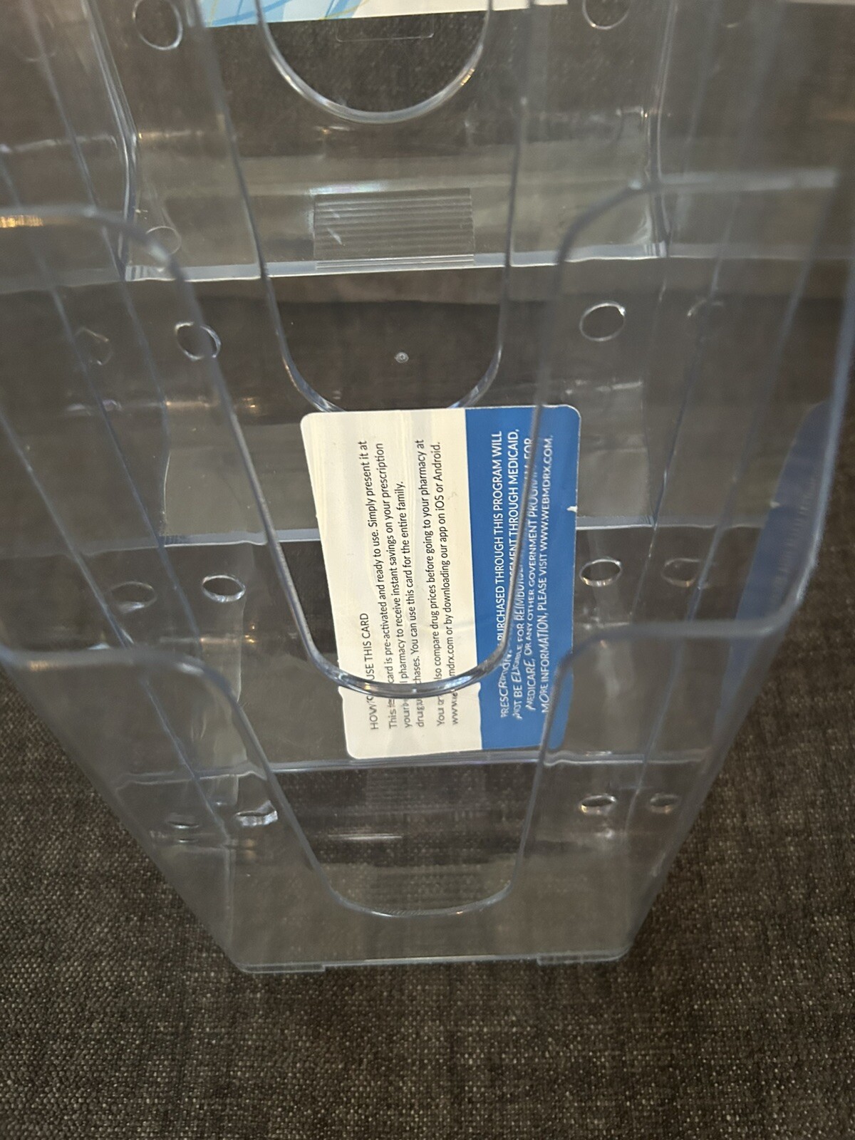 Office Max 4 Tier Leaflet Holder Acrylic Letter Paper Wall Hanging New
