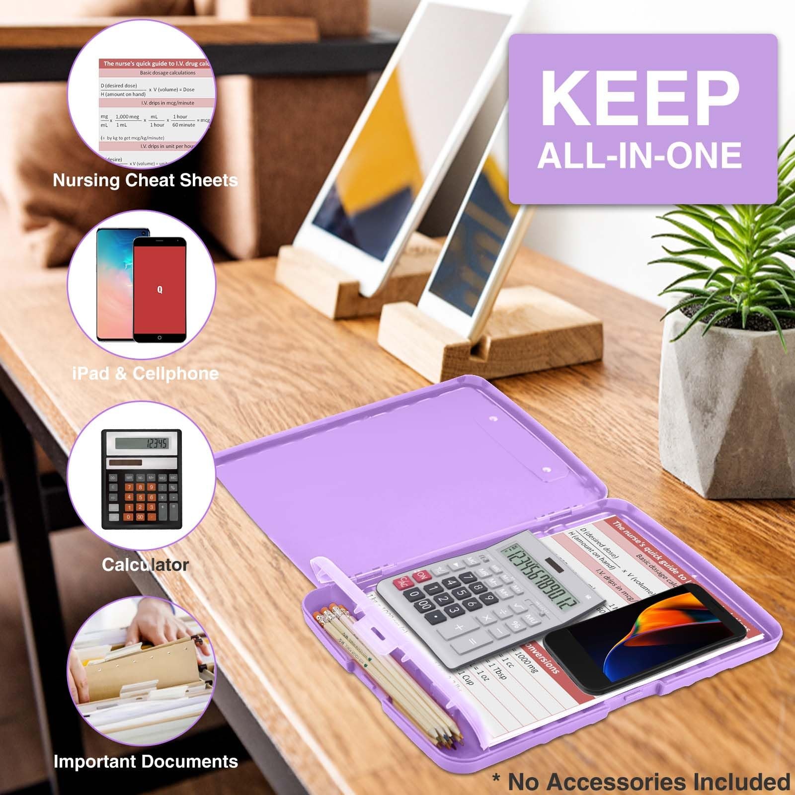 Clipboard with Storage, Clip Board 8.5 x 11 with Pen Holder, Plastic Organiza…