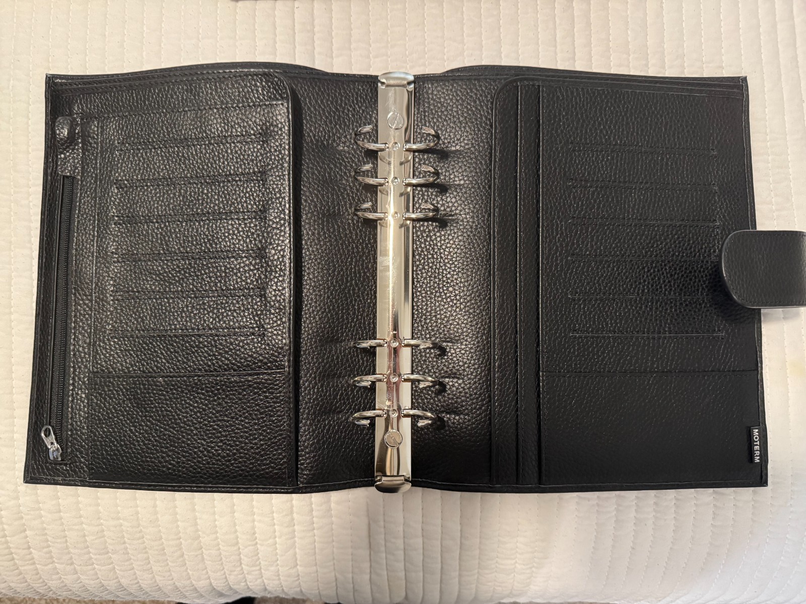 Moterm Luxe A5 Genuine Leather Planner Organizer Binder, 30mm Rings