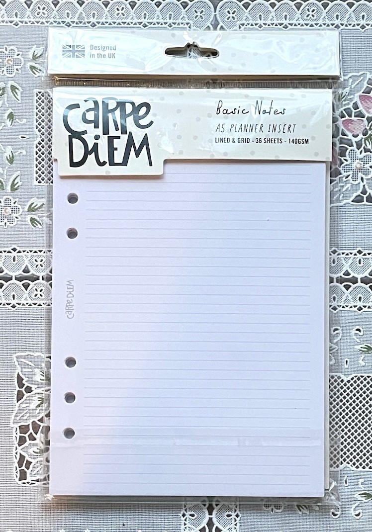 Carpe Diem Basic Notes – A5 Lined and Grid Inserts – 36 Sheets