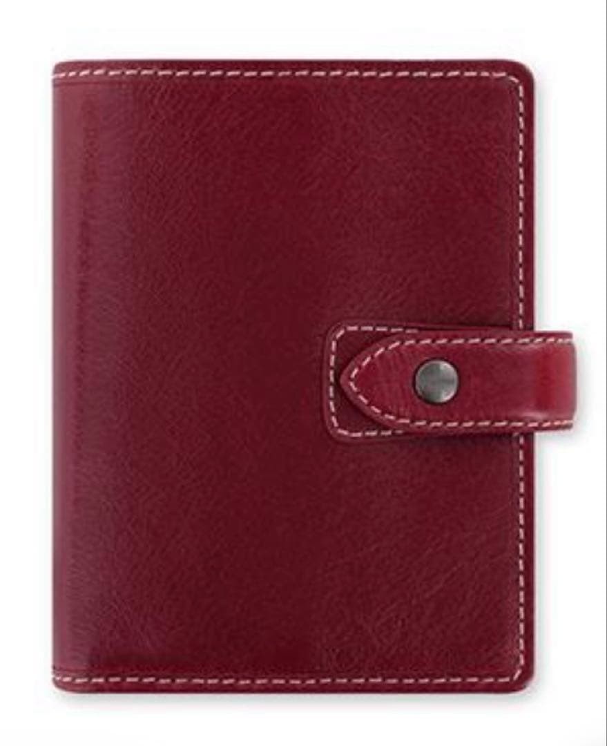 Filofax Malden Small 6 Hole Pocket Burgundy Leather Cover Unused W/ Box Japan