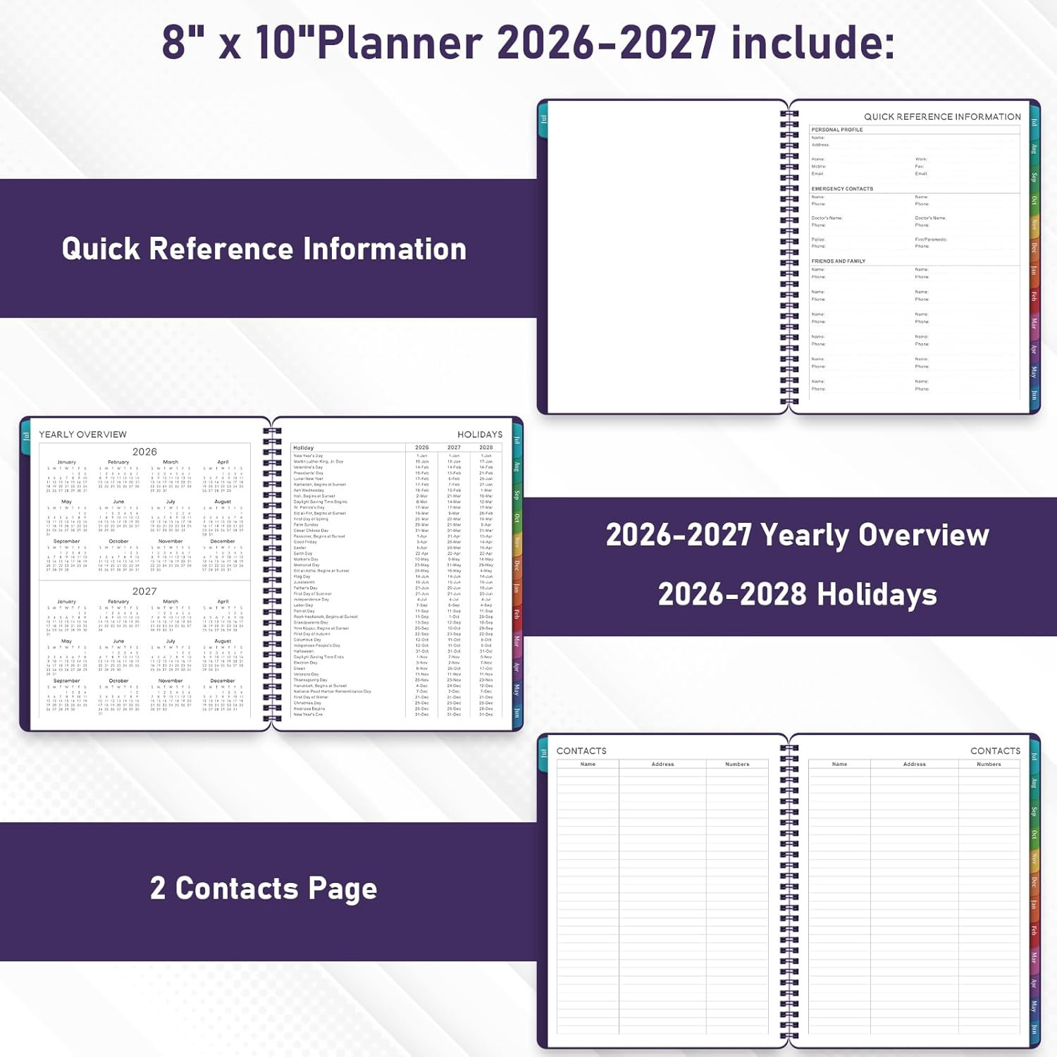 Planner 2026-2027 – Academic Planner from July 2026 – June 2027, 8″ x 10″, Ca…