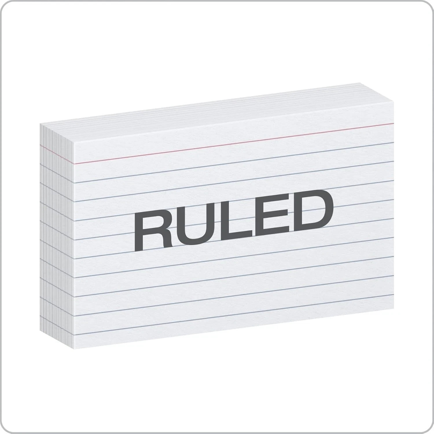 Index Cards, 3 x 5 Inches, White, Lined on Front, Blank on Back 500 Count 5 Pack