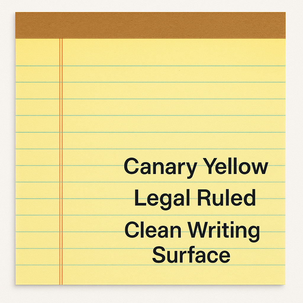 TOPS Legal Pads 8.5×11.75 Canary Legal Ruled 100 Sheet 18-Pack BubbleBox