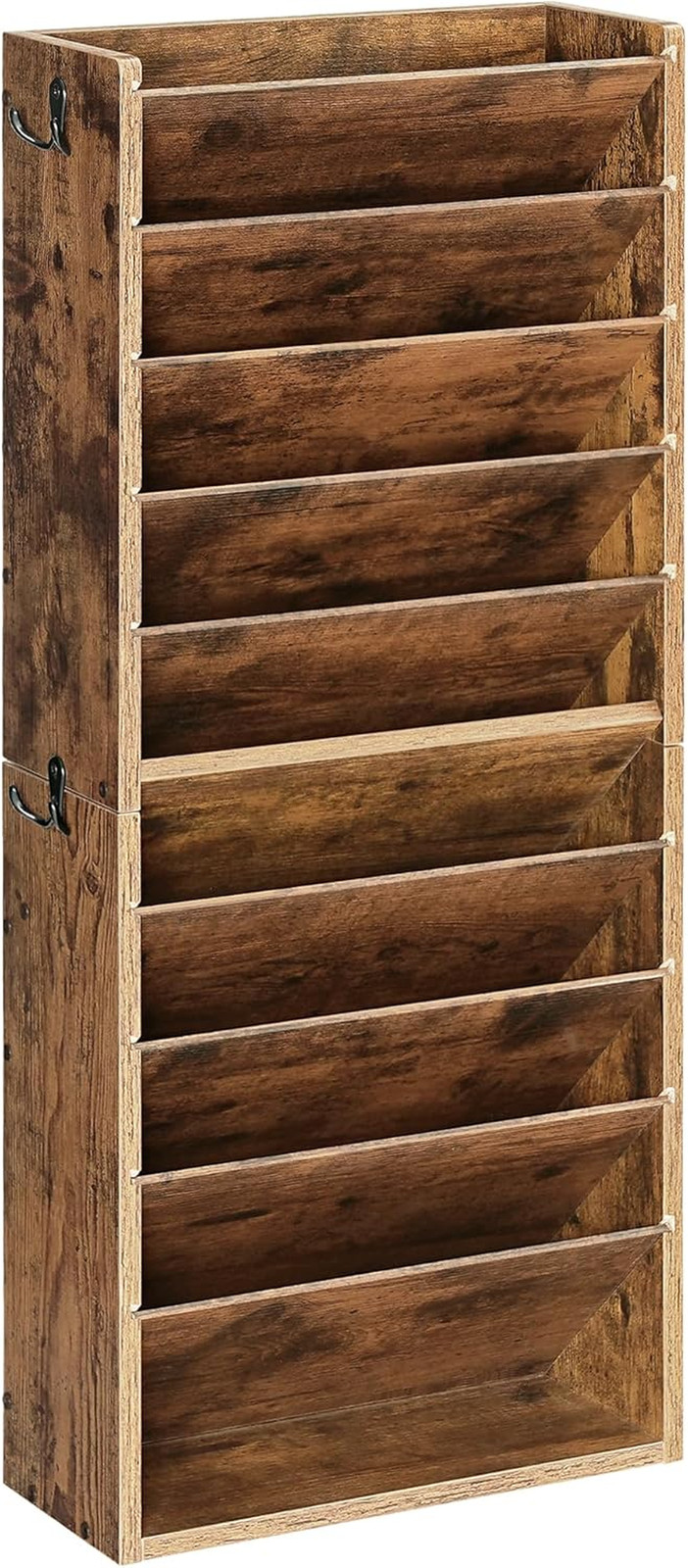 Wall File Organizer, 10-Tier Hanging Mail Organizer, Wall Mount File Holder with
