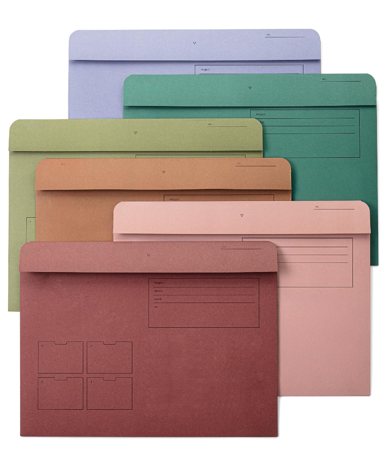 Paper Pocket File Folder, 6 Pack, Assorted Colors, Letter Size, File Jacket …