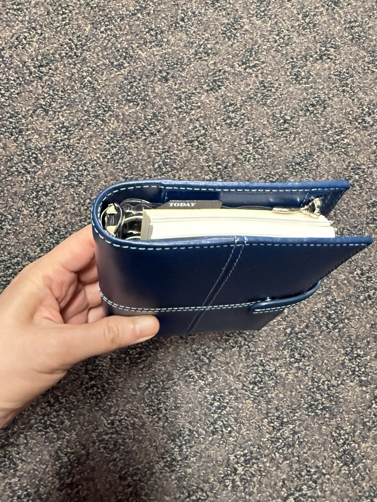 New Filofax Cross Navy Blue A7 Personal Planner Organizer – With Original Box