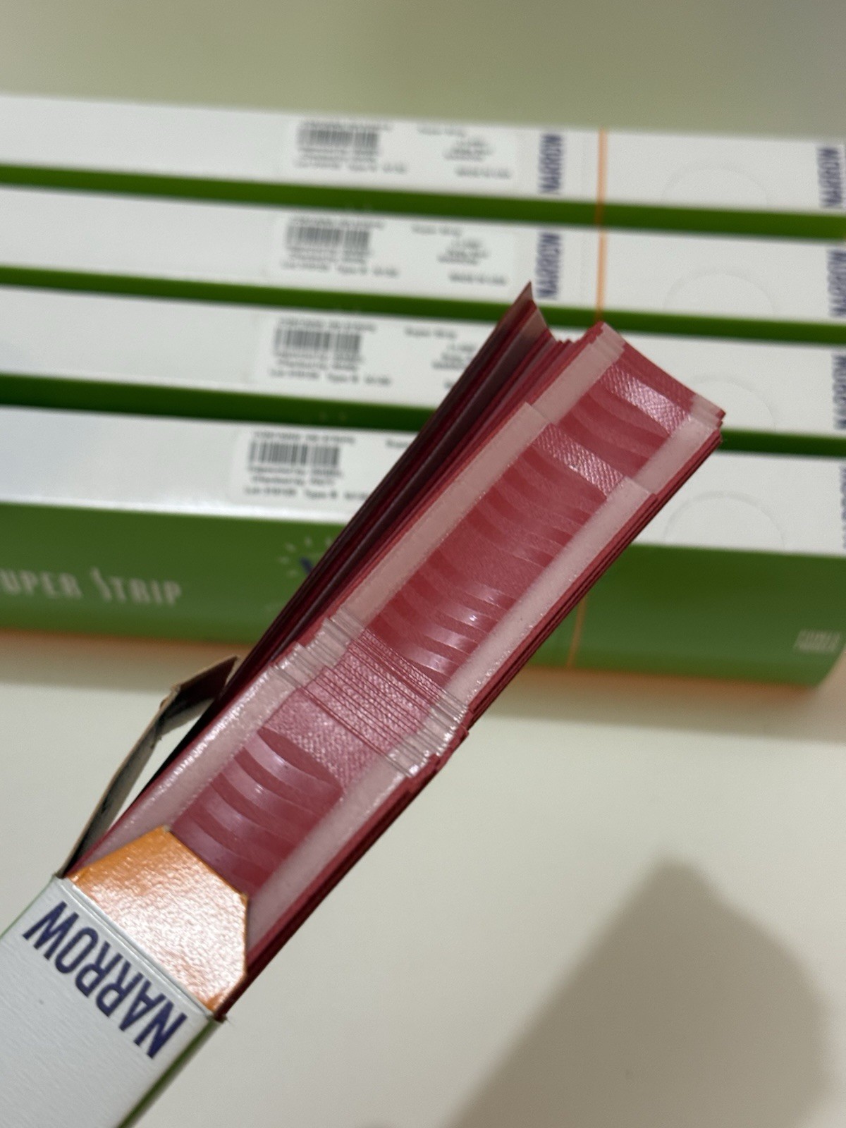 Lot of 5 – Powis 11″ Ruby Red Narrow Super Strip N130 – 100 Per Box
