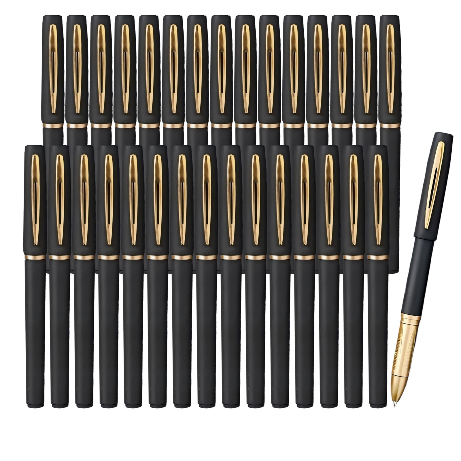 DruckFeder 30 Pcs Gel Pens Black Fine Point 1 Count (Pack of 30),