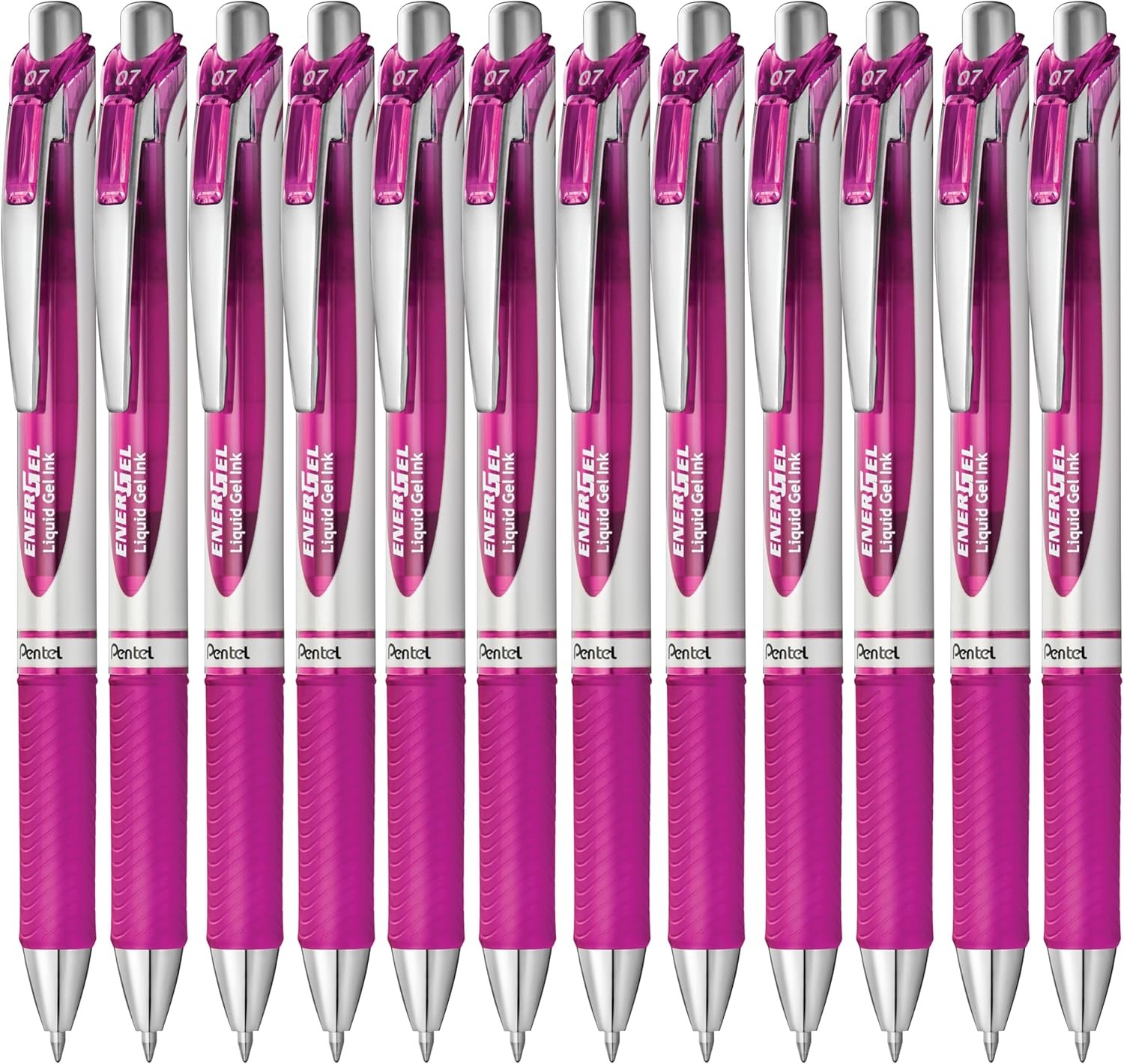 Pentel EnerGel RTX Retractable Gel Ink Pen 0.7mm Medium Magenta