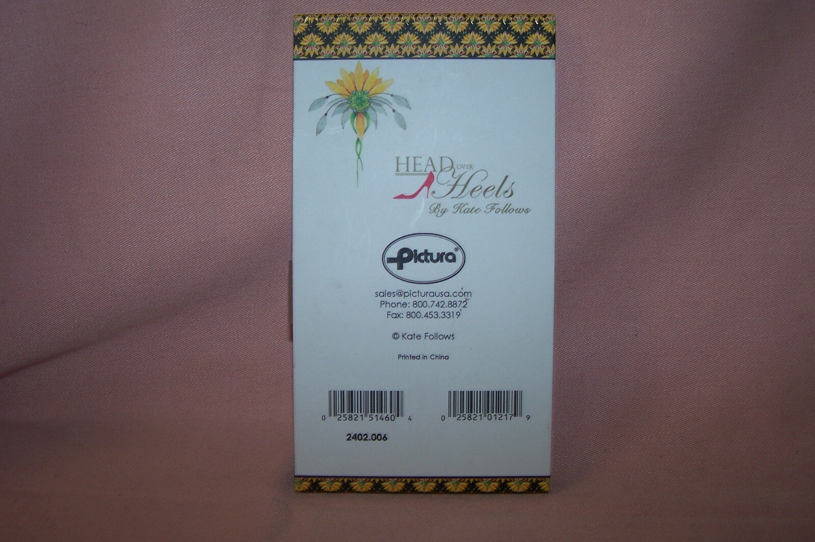 Head Over Heels Sticky Notes by Kate Follows Pictura Beautiful Designed Pad NEW