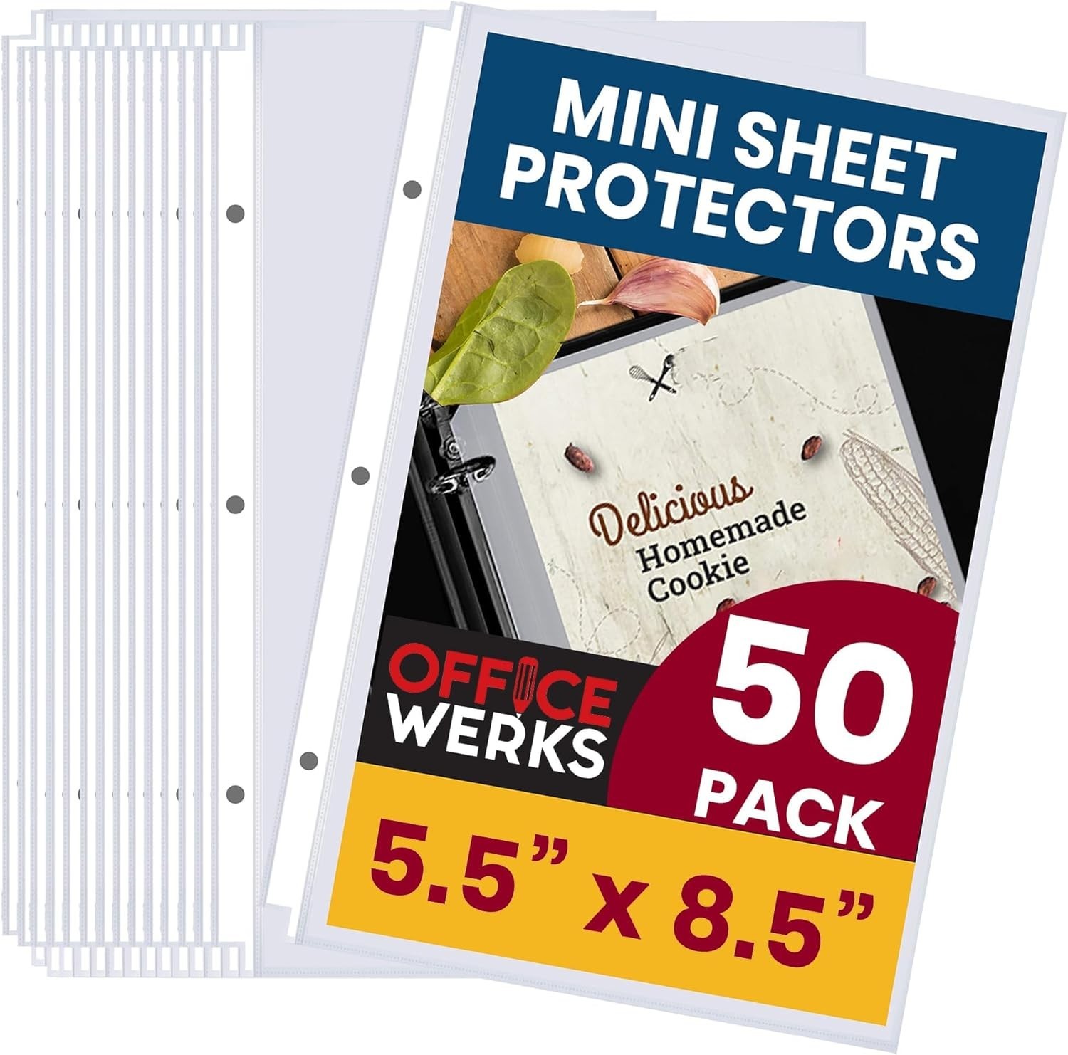 Crystal Clear Acid-Free Mini Sheet Protectors for 5.5 x 8.5 Sheets – 50 Count
