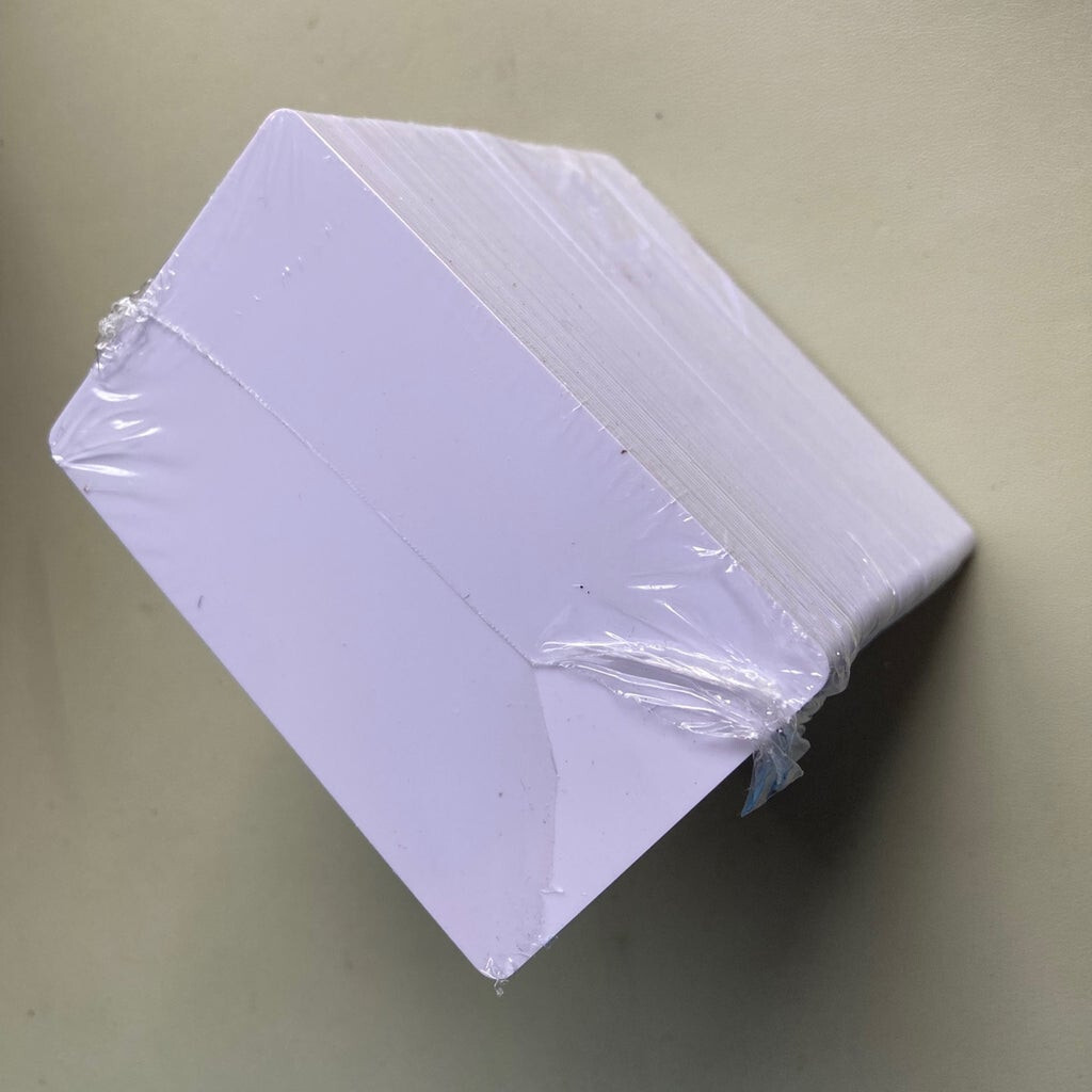 100 Premium White CR80 30 Mil Graphic Quality PVC Cards ( Credit Card Size )