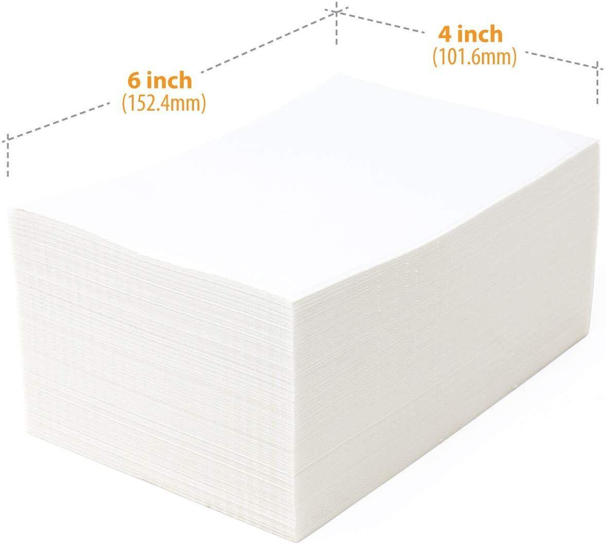 1000 labels 4×6 Fanfold Direct Thermal Shipping Labels Perforated Zebra & Rollo