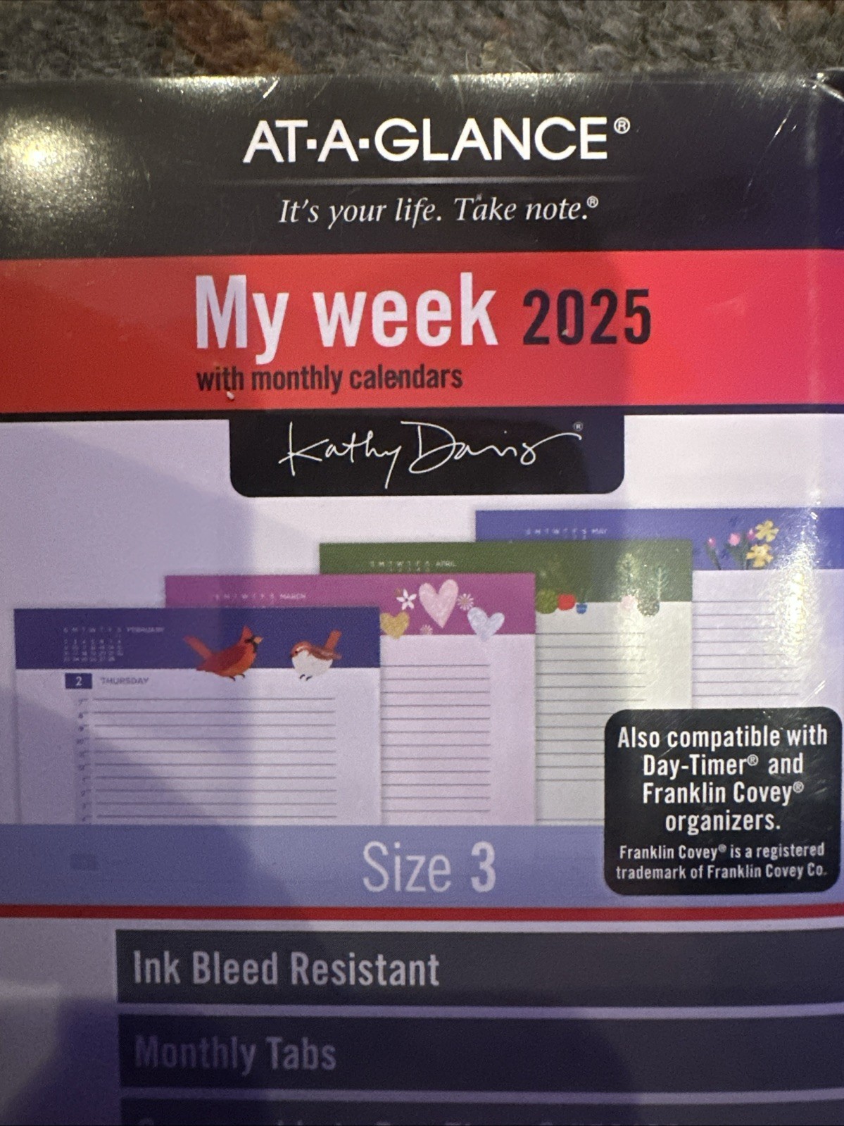 2025 Weekly Planner Refill AT-A-GLANCE Size 3 New Year Kathy Davis KD71-285Y