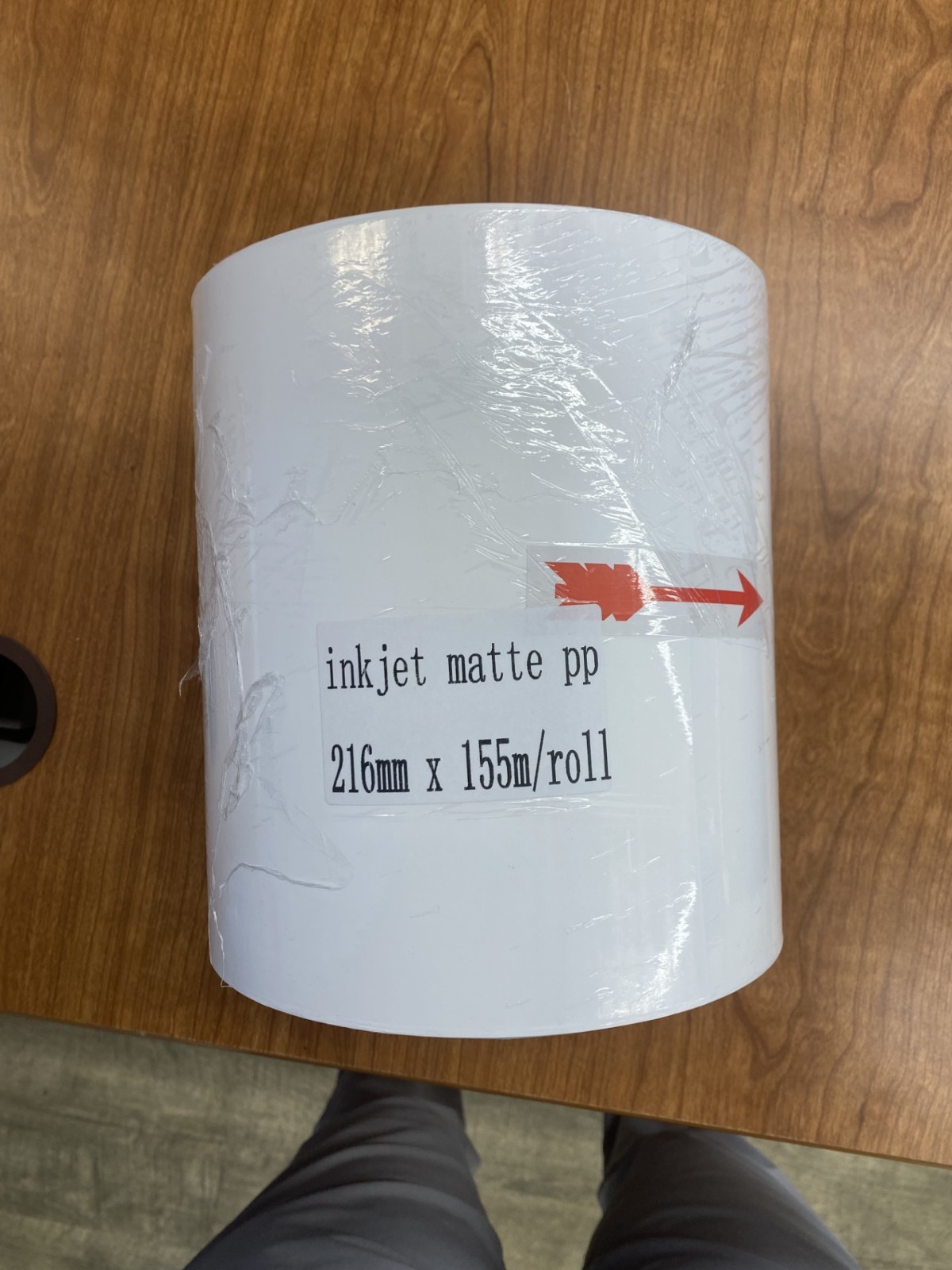 216mm x 155m Ink Jet Matte Polypropylene Roll Labels