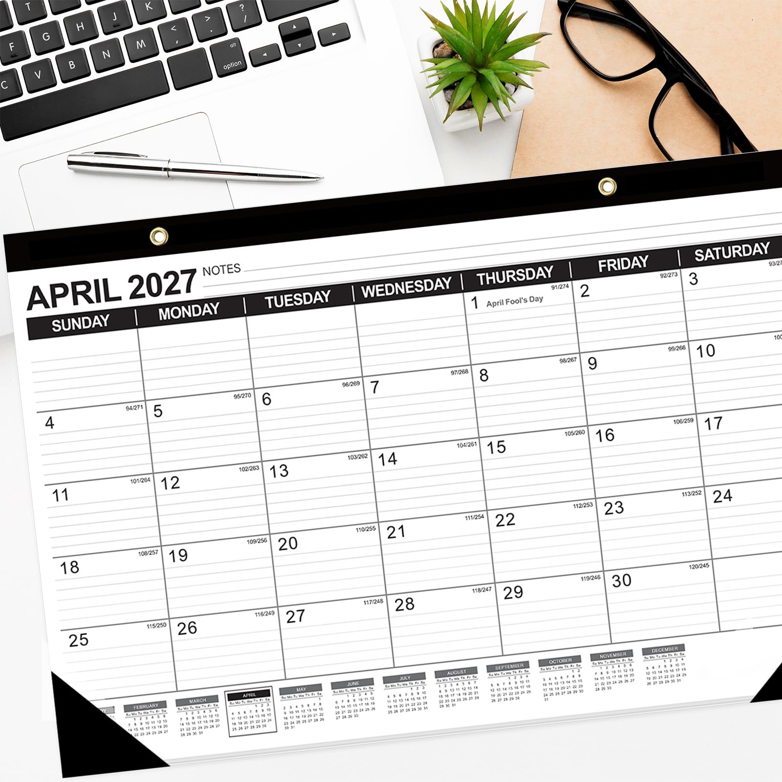 2026 2027 Office Desk Calendar, 18 Months 17×11.5, Home Use