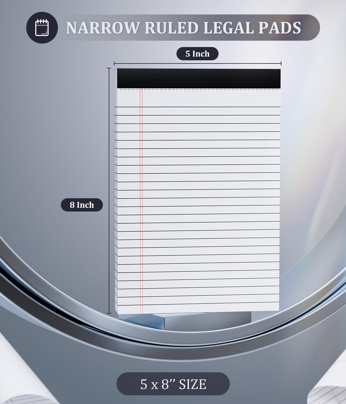 Legal Pads 5X8 Small Note Pads 5X8 Notepads for Work, 6 Pack Writing Pads 5X8 Co
