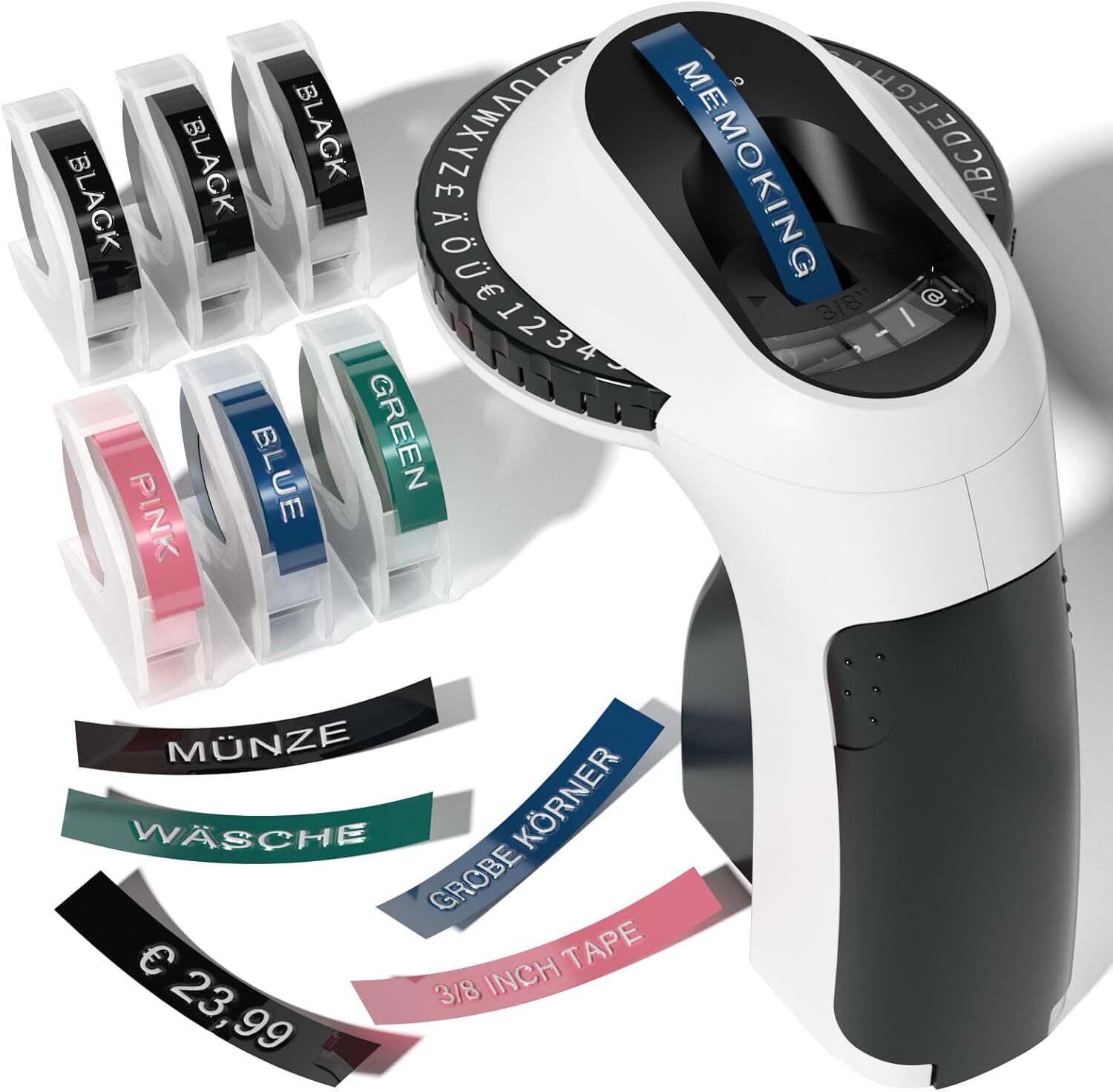 Dymo Omega Label Maker Embossing with 6PK Label Tapes 9mm Dymo Junior Embosser