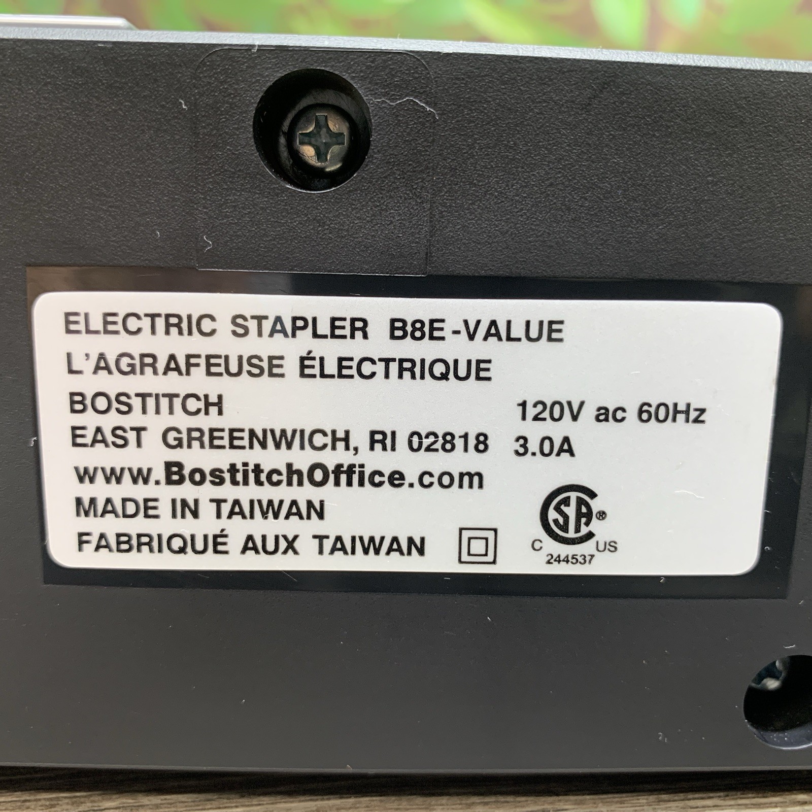 BOSTITCH B8E VALUE ELECTRIC 45 SHEET STAPLER BLACK