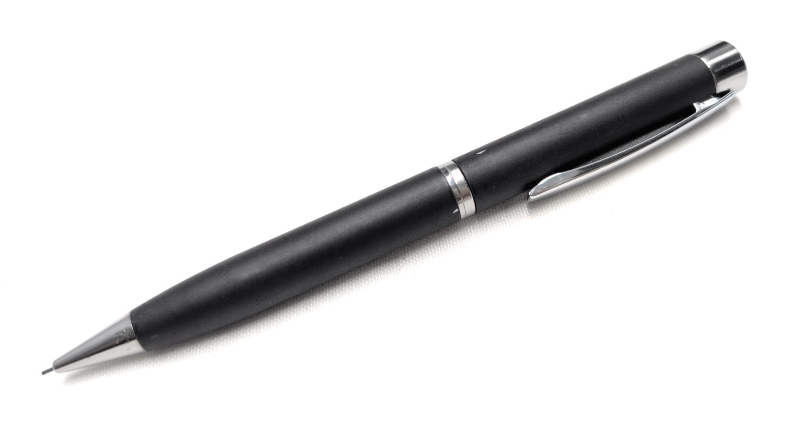 10 Premium Executive Metal Mechanical Pencils HUB PEN Matte BLACK Silver Trim
