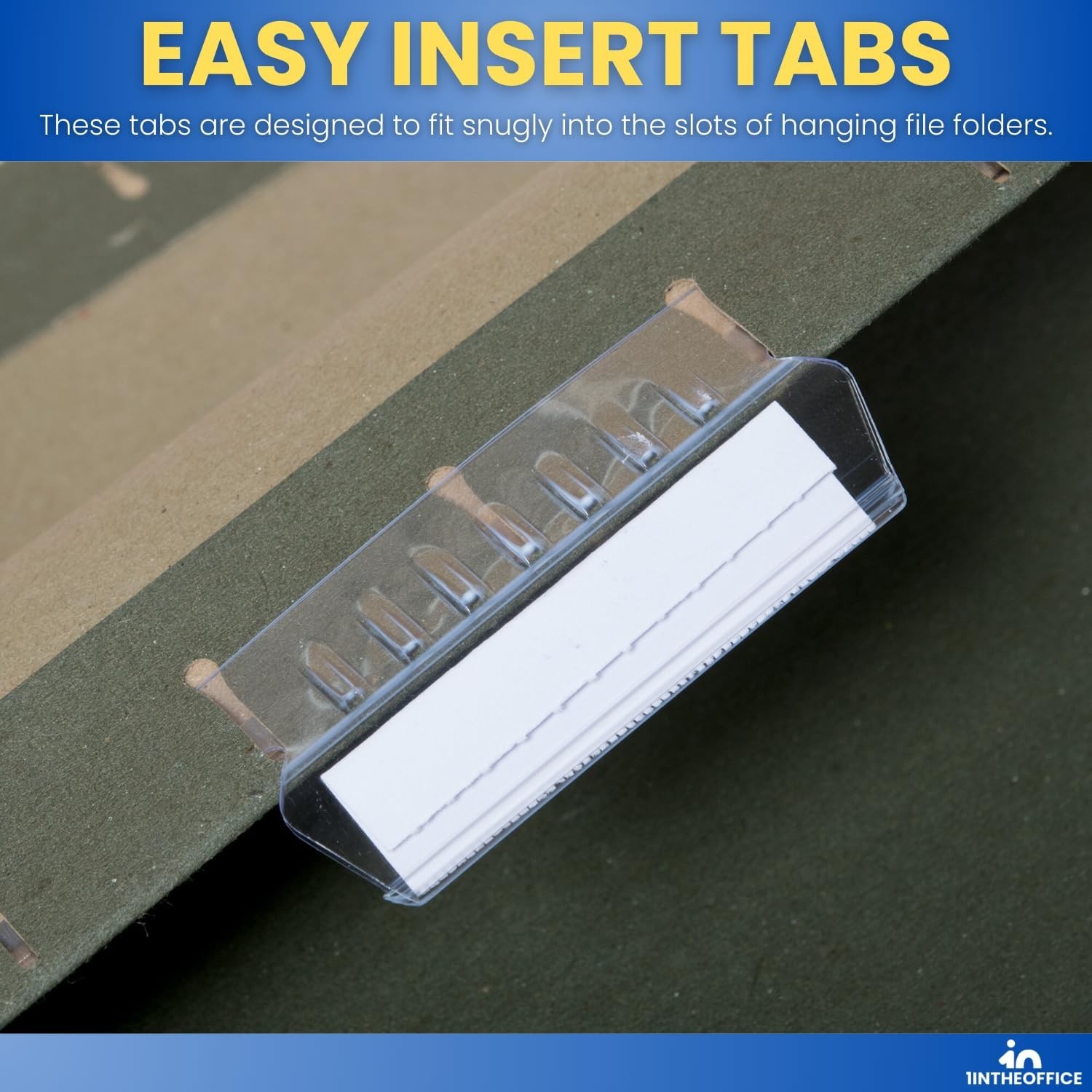 Clear Hanging Folder Tabs, and Inserts 3-1/2″ x 5/8″, 50/Pack (3 1/2″)