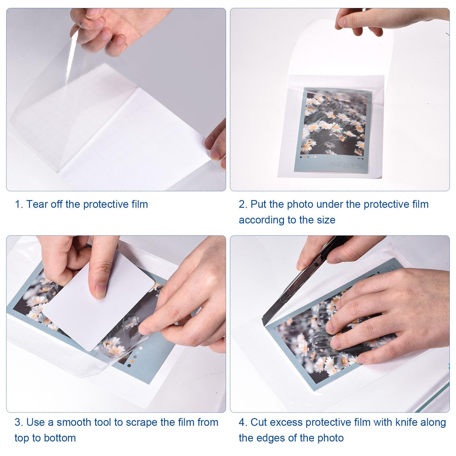 Self-Sealing Laminating Sheets Lamination Film Clear, 180x129x0.26mm, 5pcs