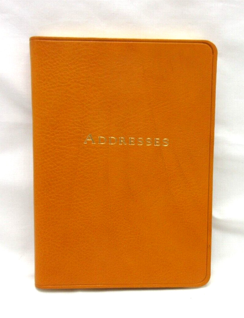 Address Book Desk Size 5×7″ Leather Softcover Graphic Image TAN