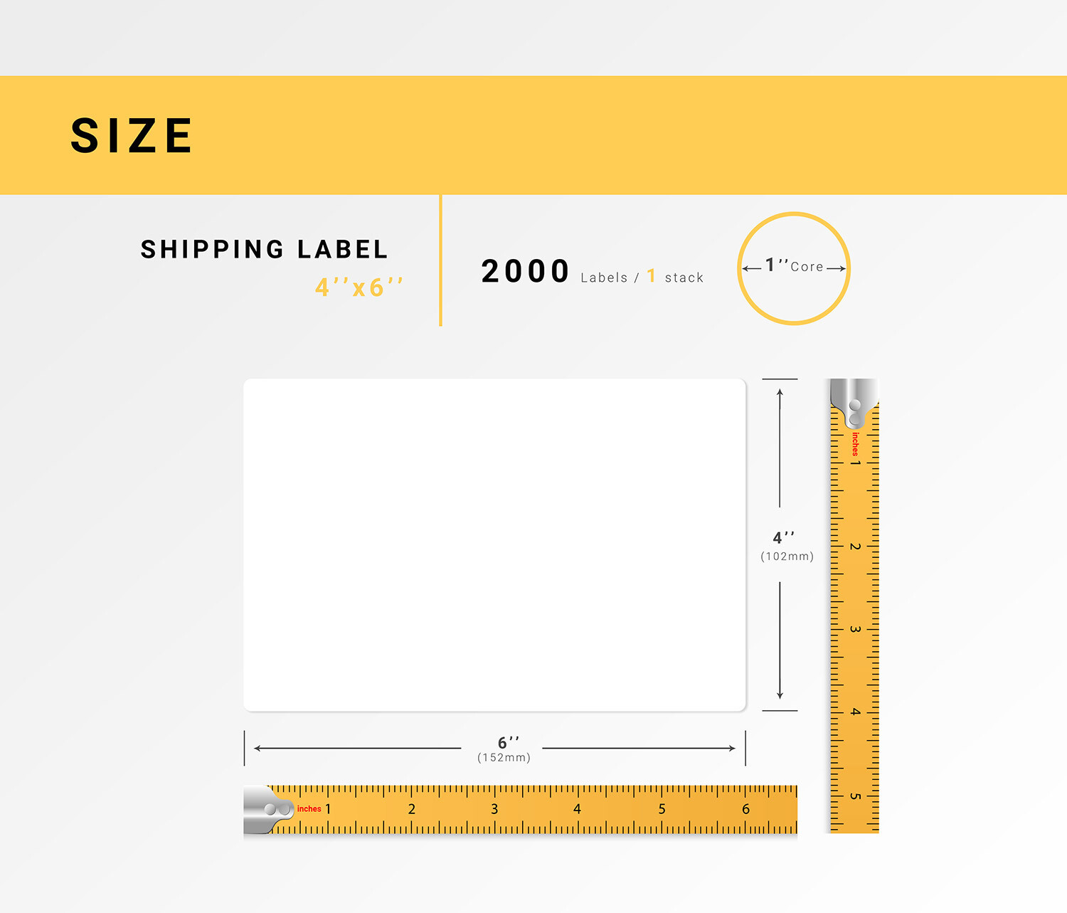 ZEBRA / ELTRON 4×6 (4″ x 6″) Direct Thermal Fanfold Labels – (1) Stack of 2000